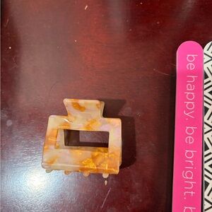 Stylish Tortoiseshell Hair Clip claw orange and brown